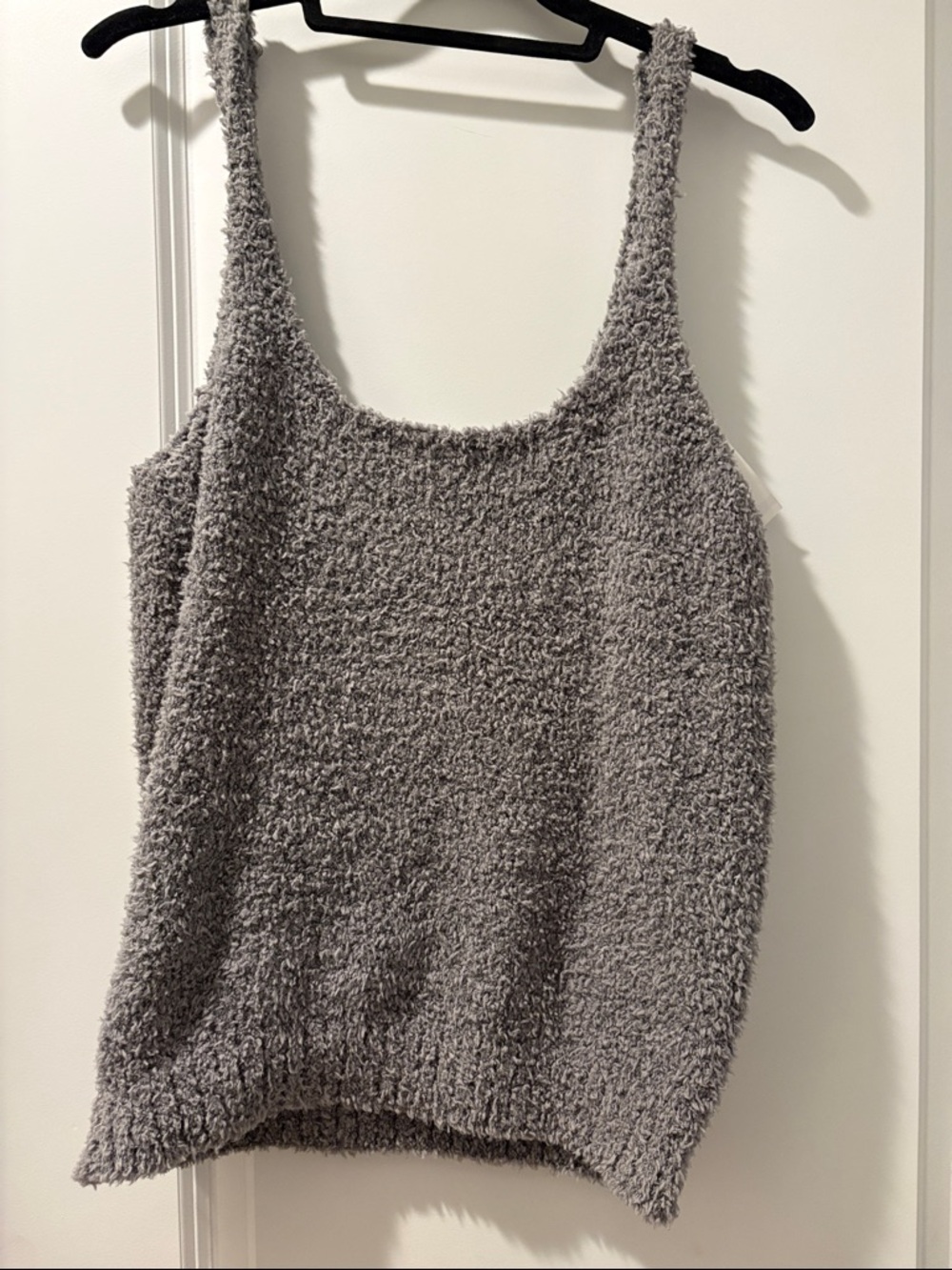 SKIMS Cozy Fuzzy Tank Top in Gray - Picture 4 of 5